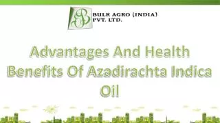 Advantages And Health Benefits Of Azadirachta Indica Oil