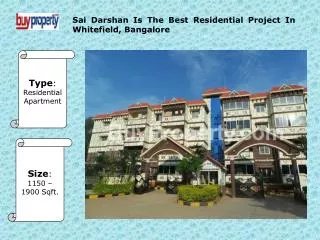 Sai Darshan Is Amazing Residential Project In Bangalore