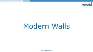 Quiet Solutions from Winab Modern Walls