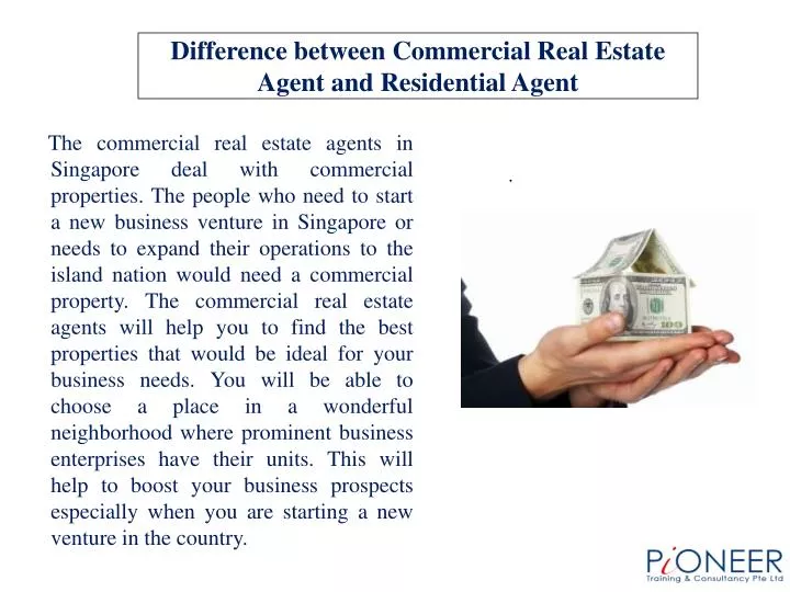 difference between commercial real estate agent and residential agent