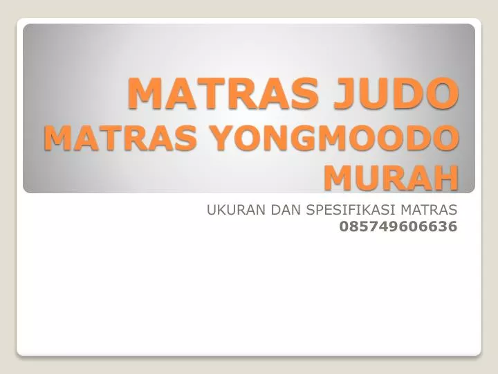 matras judo matras yongmoodo murah