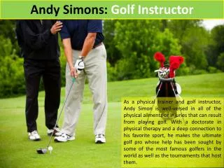 Andy Simons - Golf Instructor