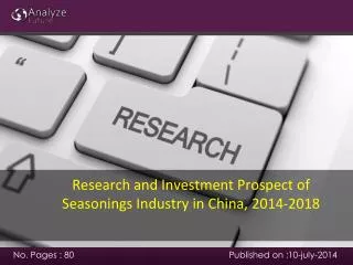 Analyze future : Research and Investment Prospect of Seasoni