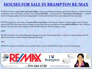 Houses for Sale in Brampton Remax