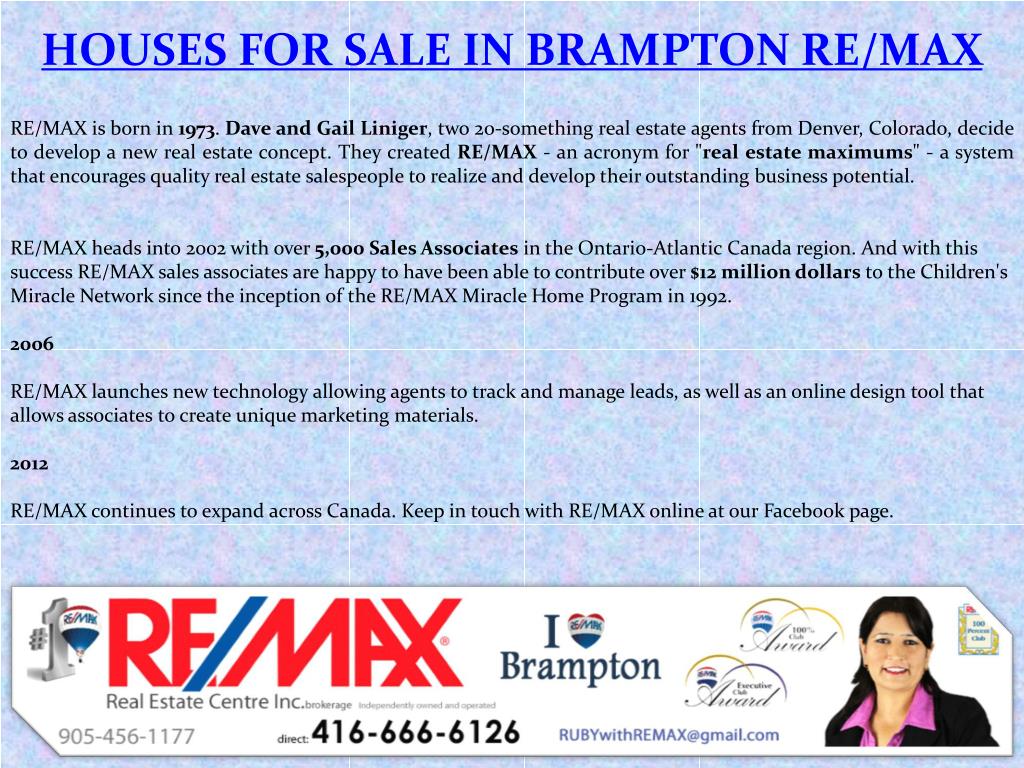 PPT - Houses for Sale in Brampton Remax PowerPoint Presentation, free ...