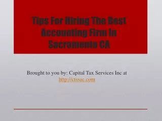 Tips For Hiring The Best Accounting Firm In Sacramento CA