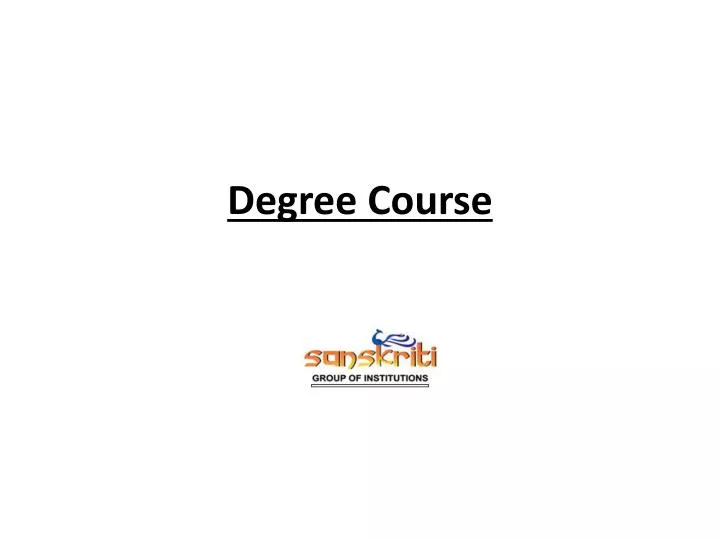 degree course