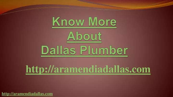 know more about dallas plumber