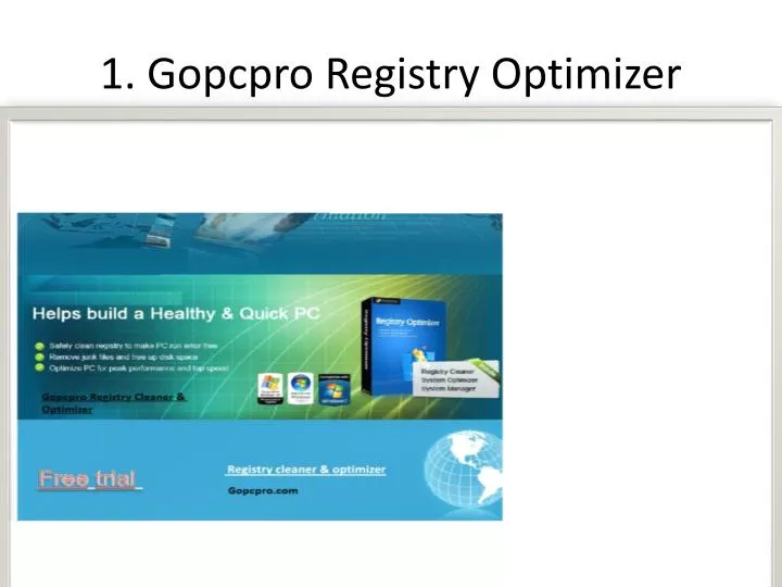 1 gopcpro registry optimizer