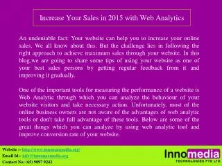Increase Your Sales in 2015 with Web Analytics