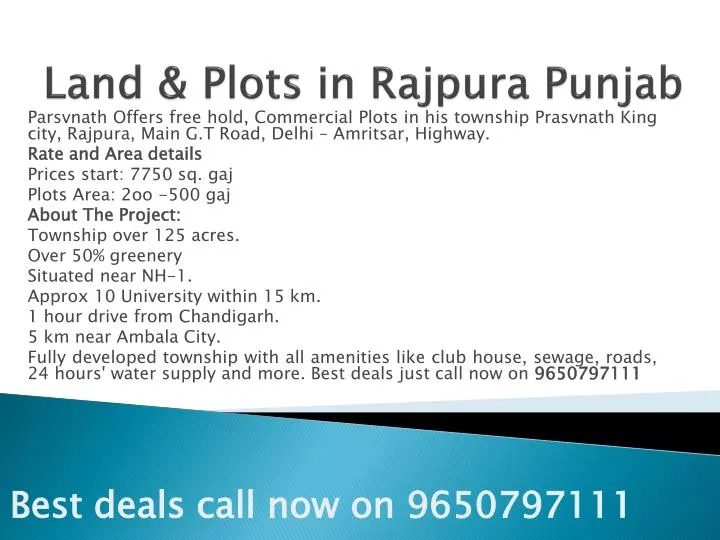 land p lots in rajpura punjab