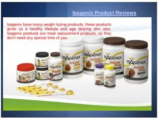 Isagenix Product Reviews
