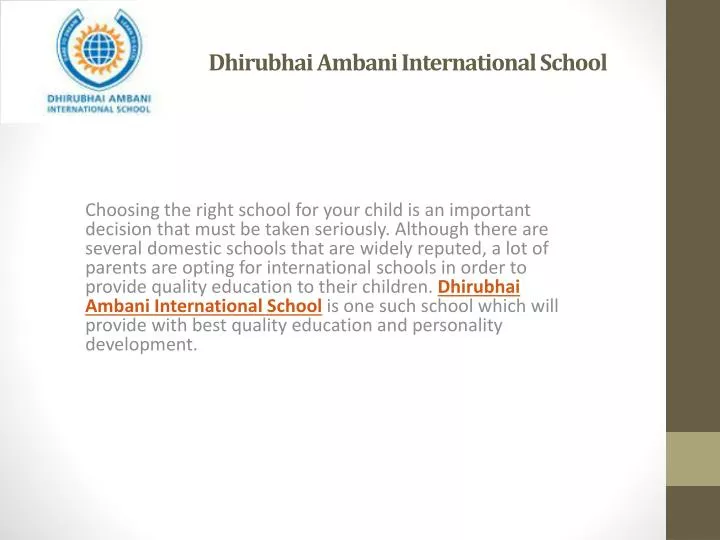 dhirubhai ambani international school