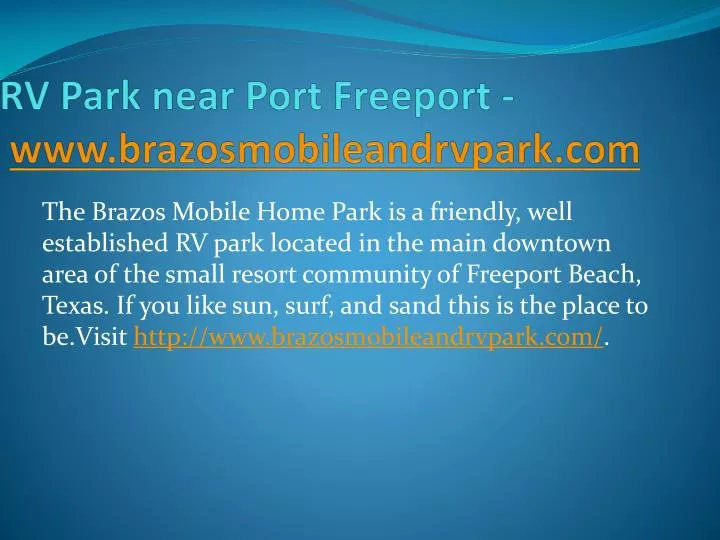rv park near port freeport www brazosmobileandrvpark com