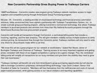 New Corcentric Partnership Gives Buying Power to Trailways