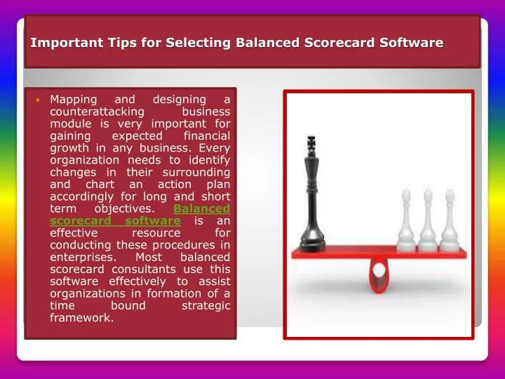 important tips for selecting balanced scorecard software