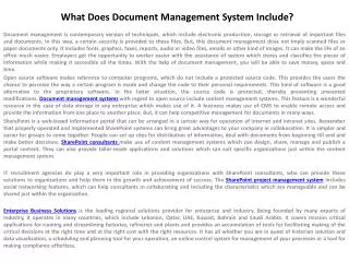 What Does Document Management System Include?