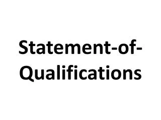 statement of-qualifications