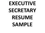 executive secretary resume sample - slide 1