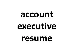 account executive resume