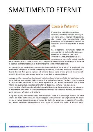 Consigli smaltimento eternit