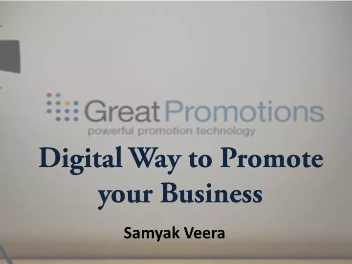 digital way to promote your business
