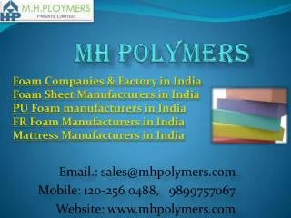 Foam Companies & Factory in India