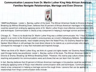 Communication Lessons from Dr. Martin Luther King