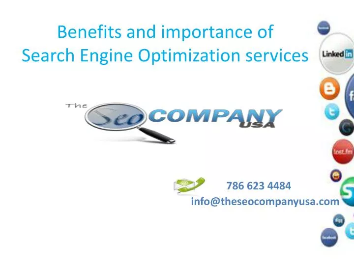 benefits and importance of search engine optimization services