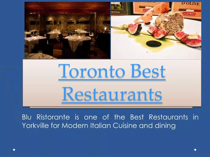 toronto best restaurants