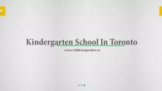 kindergarten School In Toronto