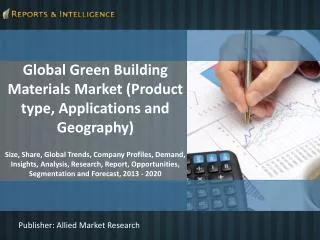 R&I: Green Building Materials Market 2013-2020
