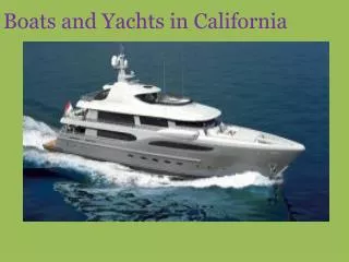 Yachts For Sale CA