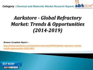 Aarkstore - Global Refractory Market: Trends & Opportunities