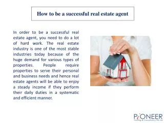 How to be a successful real estate agent