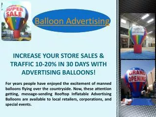 Outdoor Advertising Balloons