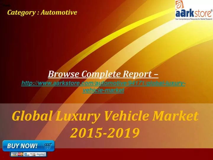 global luxury vehicle market 2015 2019