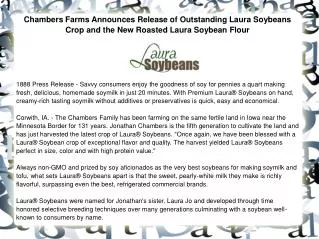 Chambers Farms Announces Release of Outstanding