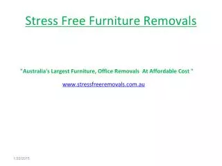 Stress Free Furniture Removals