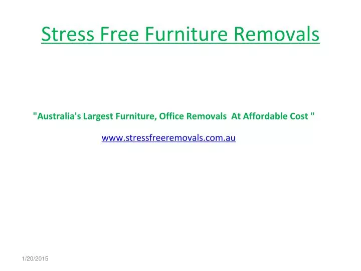 stress free furniture removals