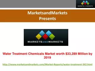 Water Treatment Chemicals Market worth $33,289 Million by 2019