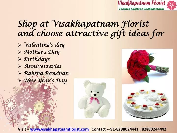 shop at visakhapatnam florist and choose attractive gift ideas for