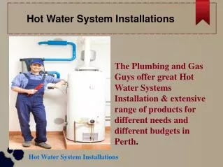 Electric and Gas Hot Water Systems Services