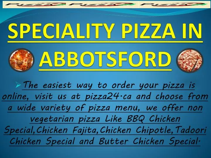 speciality pizza in abbotsford