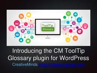 Introduction to CM ToolTip Glossary for WordPress