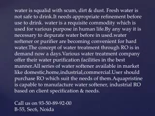 water treatment assistance, industrial ro plant manufacture