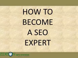 How To Become A SEO Expert