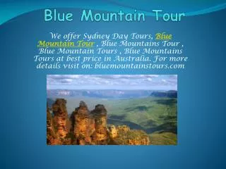 Best tour packages with Blue Mountains Tour