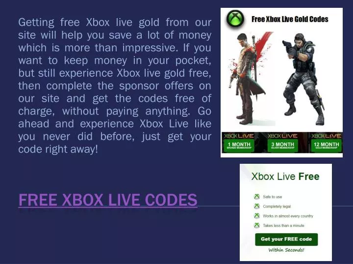 free xbox live codes