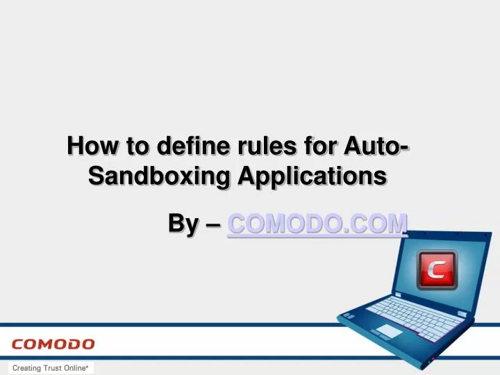 how to define rules for auto sandboxing applications
